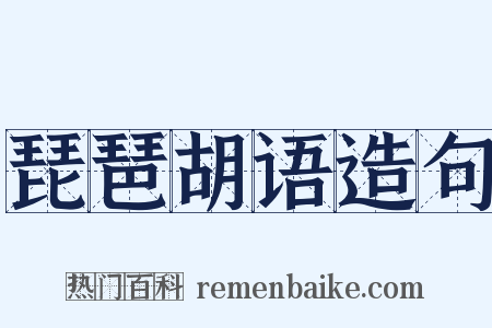 琵琶胡语造句是什么意思的图片